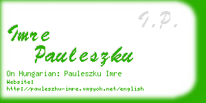 imre pauleszku business card